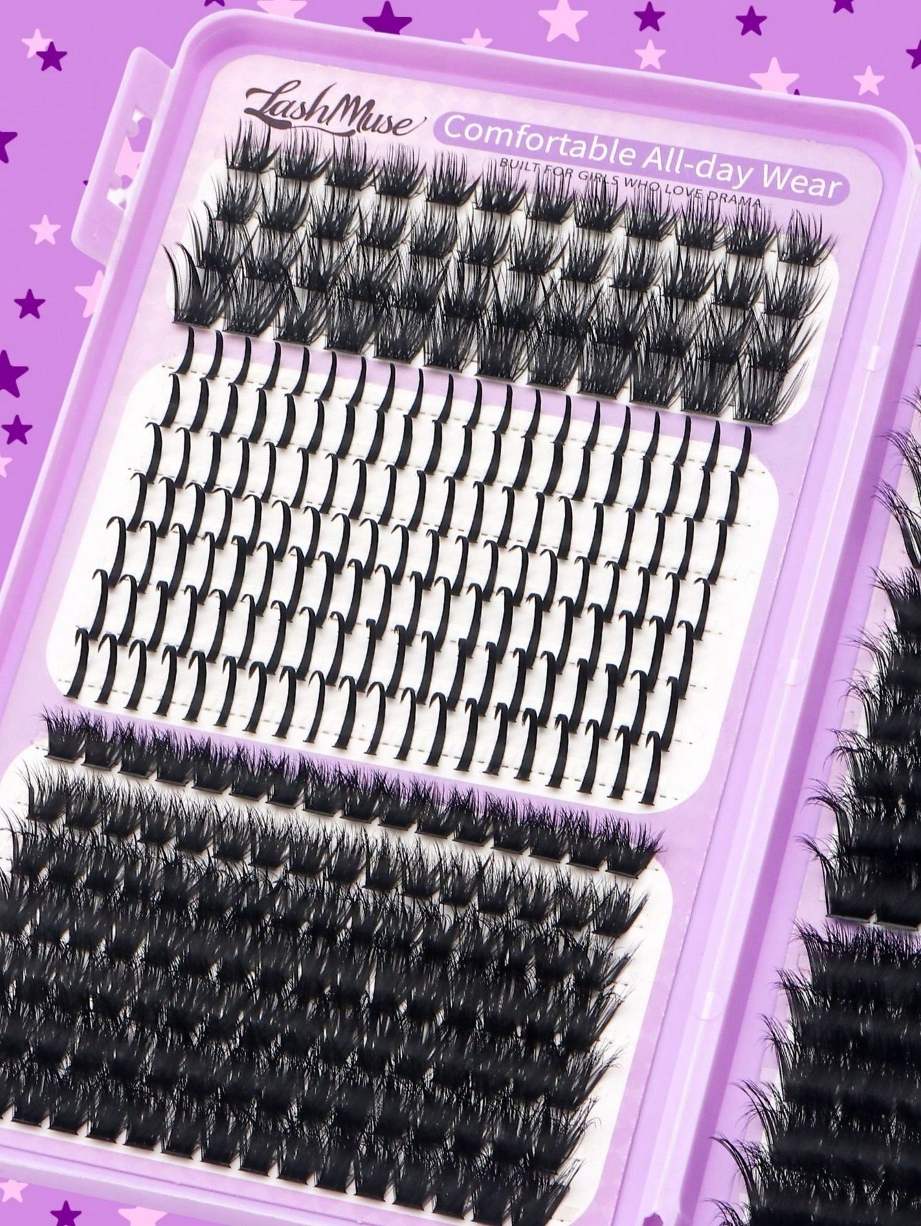 Fengxiu Eyelash LUXE 07-Party-Lashbook 512pcs Large Capacity Eyelash Book 8D Super Fluffy Soft Comfortable High-Quality DIY Eyelash Clusters Russian Lash Extensions Lash Individuals 3D Volume Eyelash