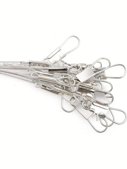 Fishing Leaders Stainless Steel Fishing Rigs Fishing Gear Tackle High-Strength Fishing Wire, With Swivel Snaps Beads For Lures Bait Hooks