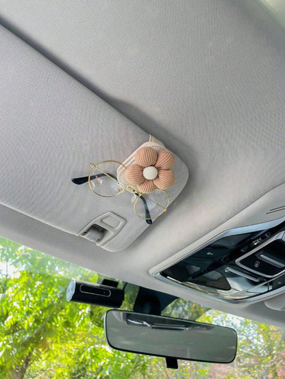 Flower Car Glasses Clip Glasses Holder Sun Visor Fashion Glasses Car Fashion Glasses Clip Multi-Functional Card Clip Storage Clip