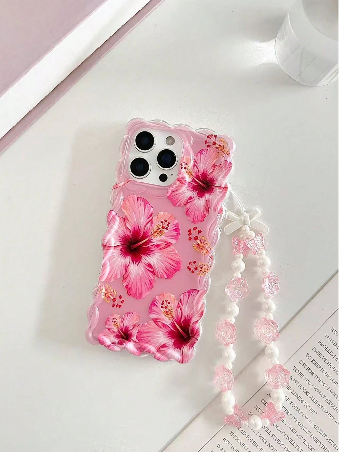 Flower Floral Painted Braided Transparent Shockproof Thick Painted Phone Case Compatible With Iphone 17/17 Pro/17 Pro Max/16/14, Candy-Colored 15, XS, 7/8 Plus, XR, 7/8, SE2, Printed 15 Pro Max, 14, 1