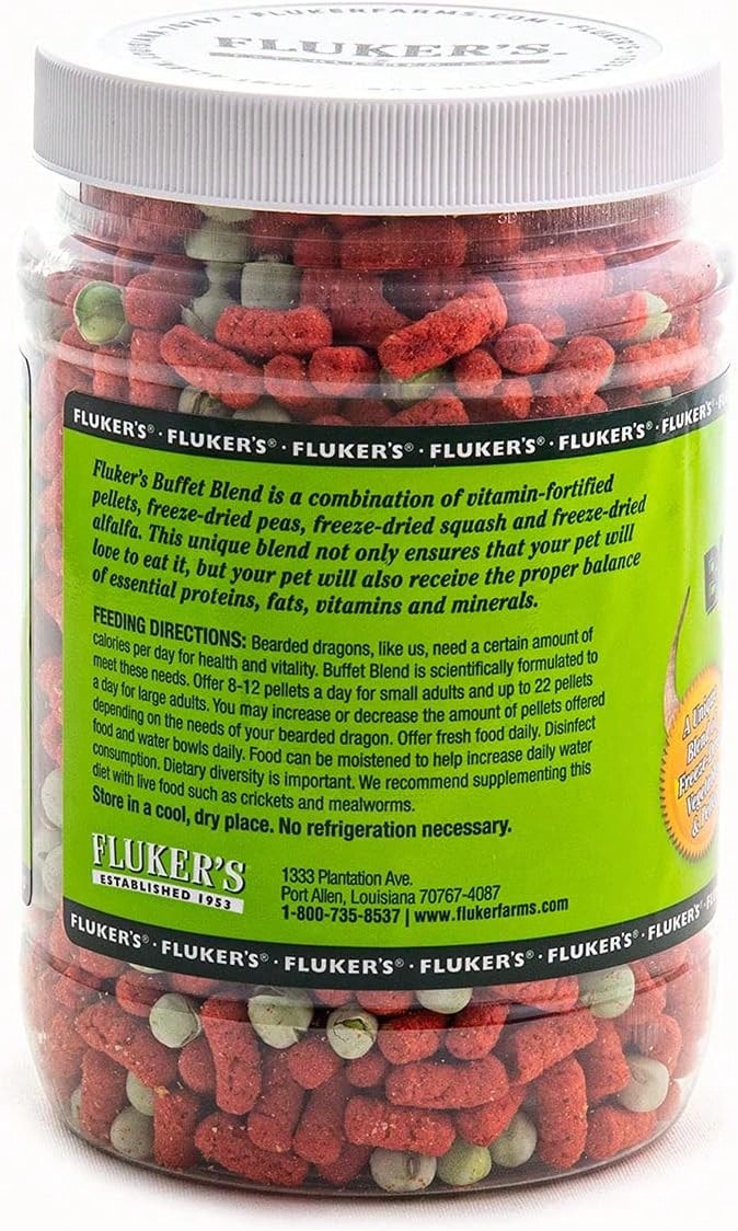 Fluker'S Buffet Blend Adult Bearded Dragon Veggie Variety Diet, 7 Oz