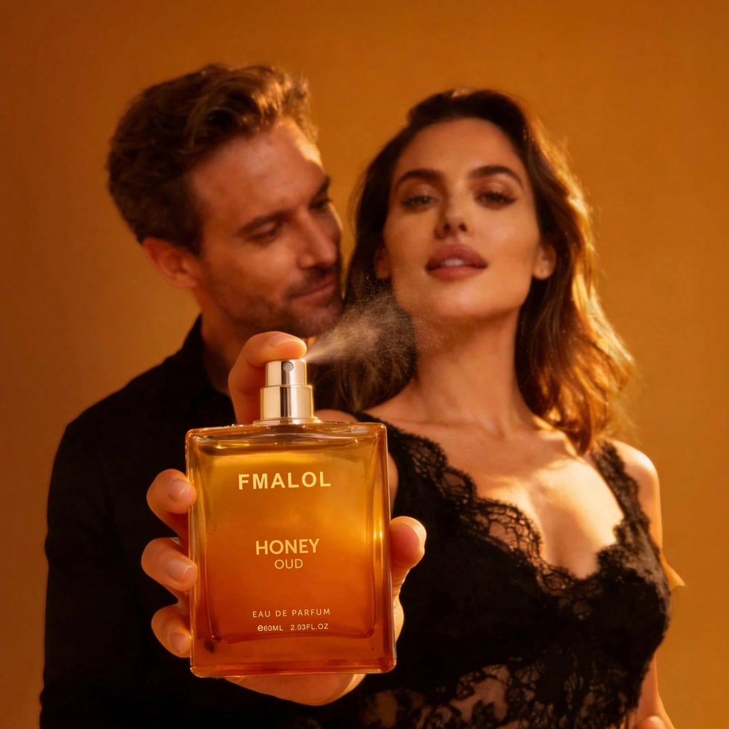 Fmalol Honey OUD Perfume For Women & Men 60ml,Vanilla, Bergamot & Patchouli Notes,Long-Lasting Arabian Unisex Perfumes For Women & Men,Floral & Spicy Cologne Honey Perfume