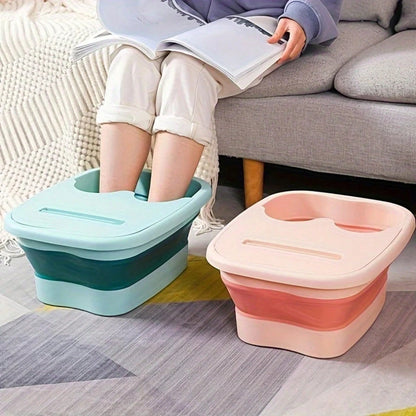 Foldable Foot Bath Tub – Portable, Covered Basin With Ergonomic Design, Suitable For Travel And Home Use