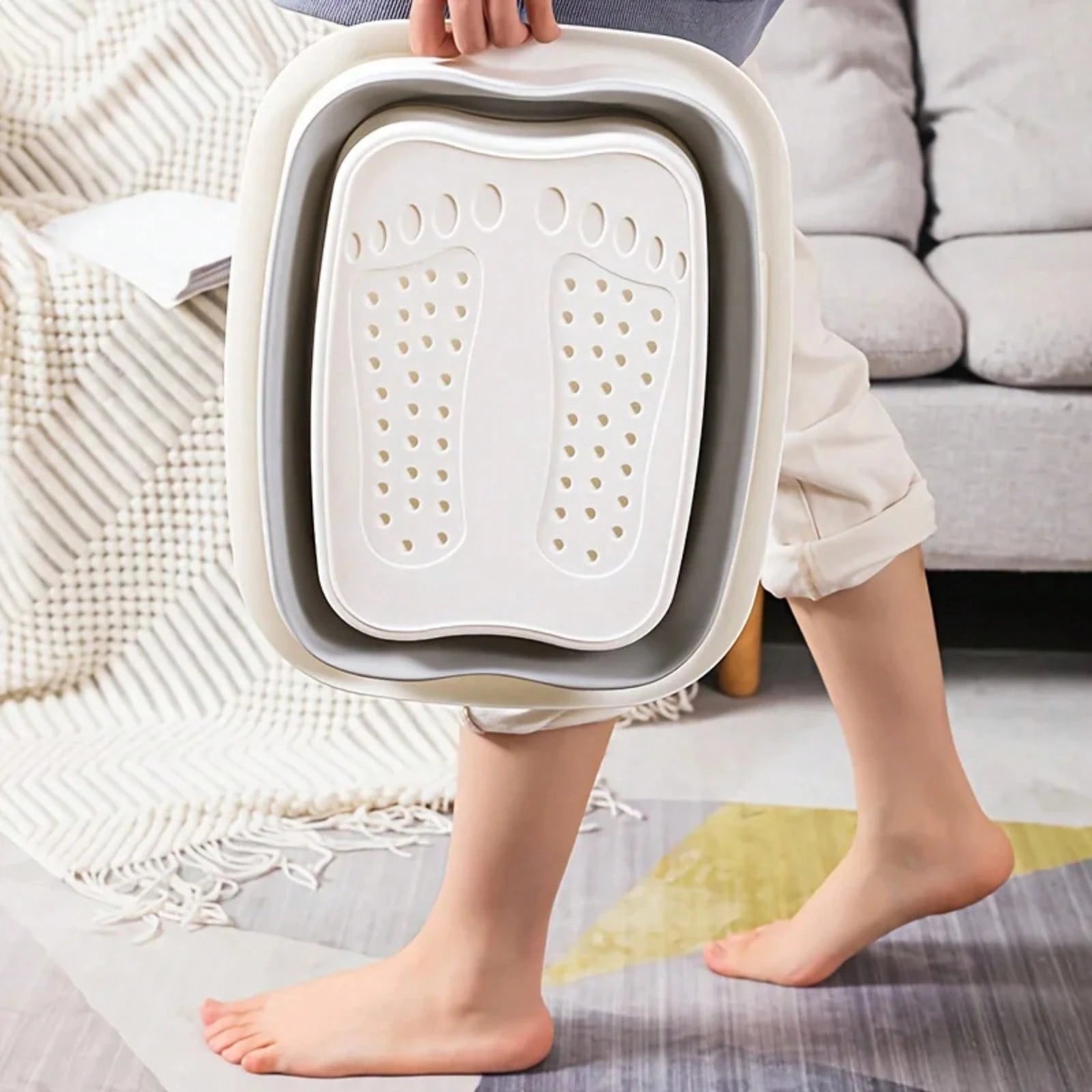 Foldable Foot Bath Tub – Portable, Covered Basin With Ergonomic Design, Suitable For Travel And Home Use