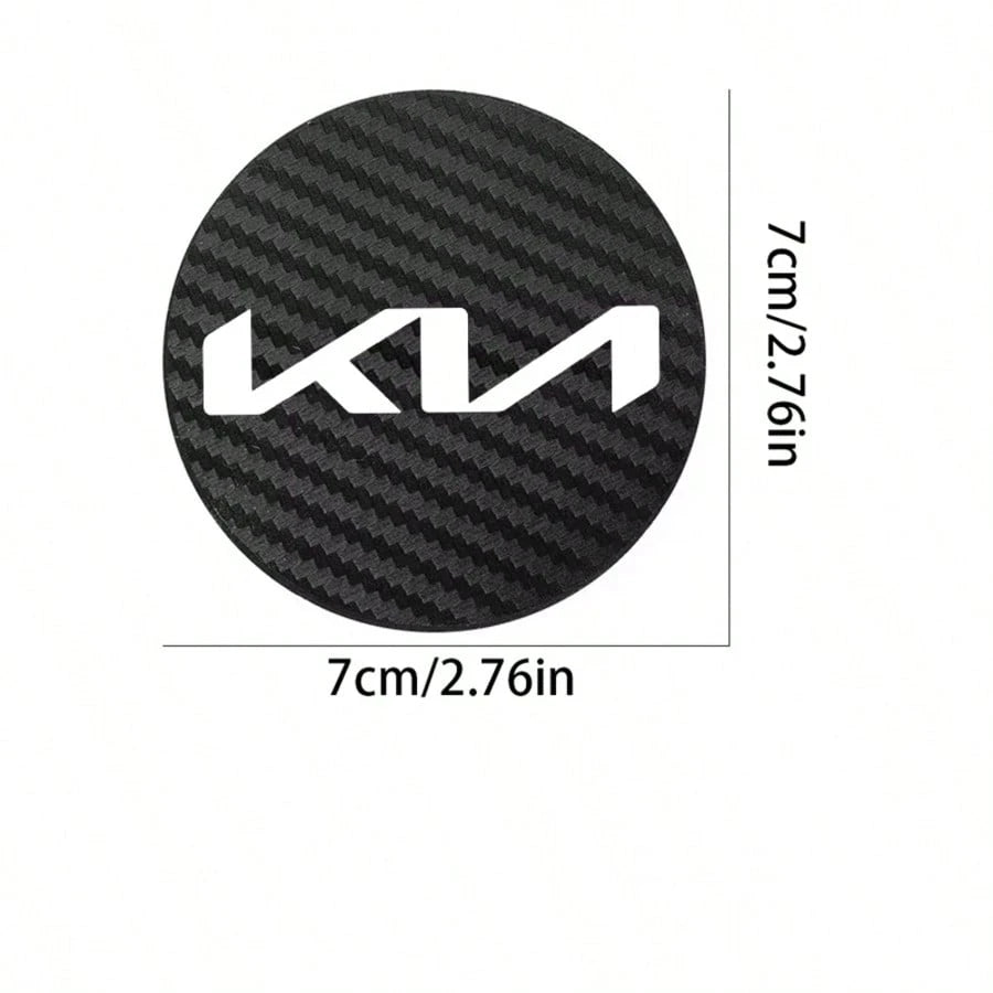 For KIA Car Accessories 2PCS Or 4PCS Style Carbon Fiber Car Cup Coasters Anti-Slip Vehicle Cup Holder Inserts For Car Interior Accessories