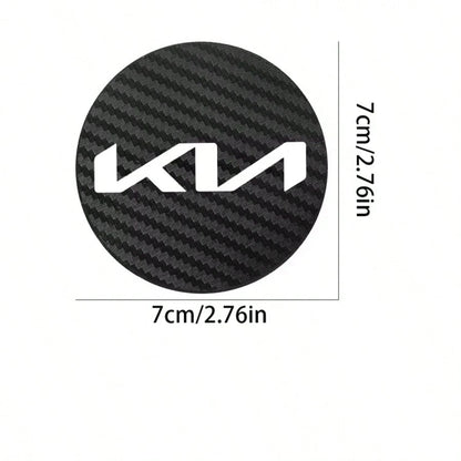 For KIA Car Accessories 2PCS Or 4PCS Style Carbon Fiber Car Cup Coasters Anti-Slip Vehicle Cup Holder Inserts For Car Interior Accessories