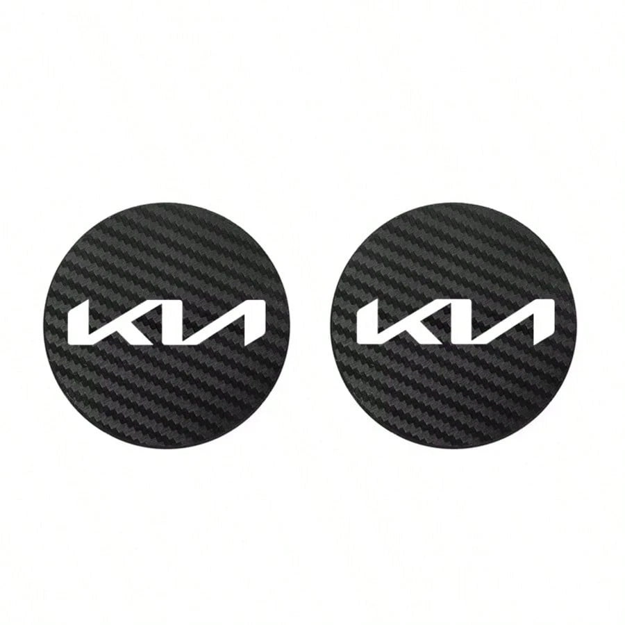 For KIA Car Accessories 2PCS Or 4PCS Style Carbon Fiber Car Cup Coasters Anti-Slip Vehicle Cup Holder Inserts For Car Interior Accessories