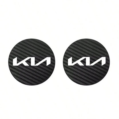 For KIA Car Accessories 2PCS Or 4PCS Style Carbon Fiber Car Cup Coasters Anti-Slip Vehicle Cup Holder Inserts For Car Interior Accessories