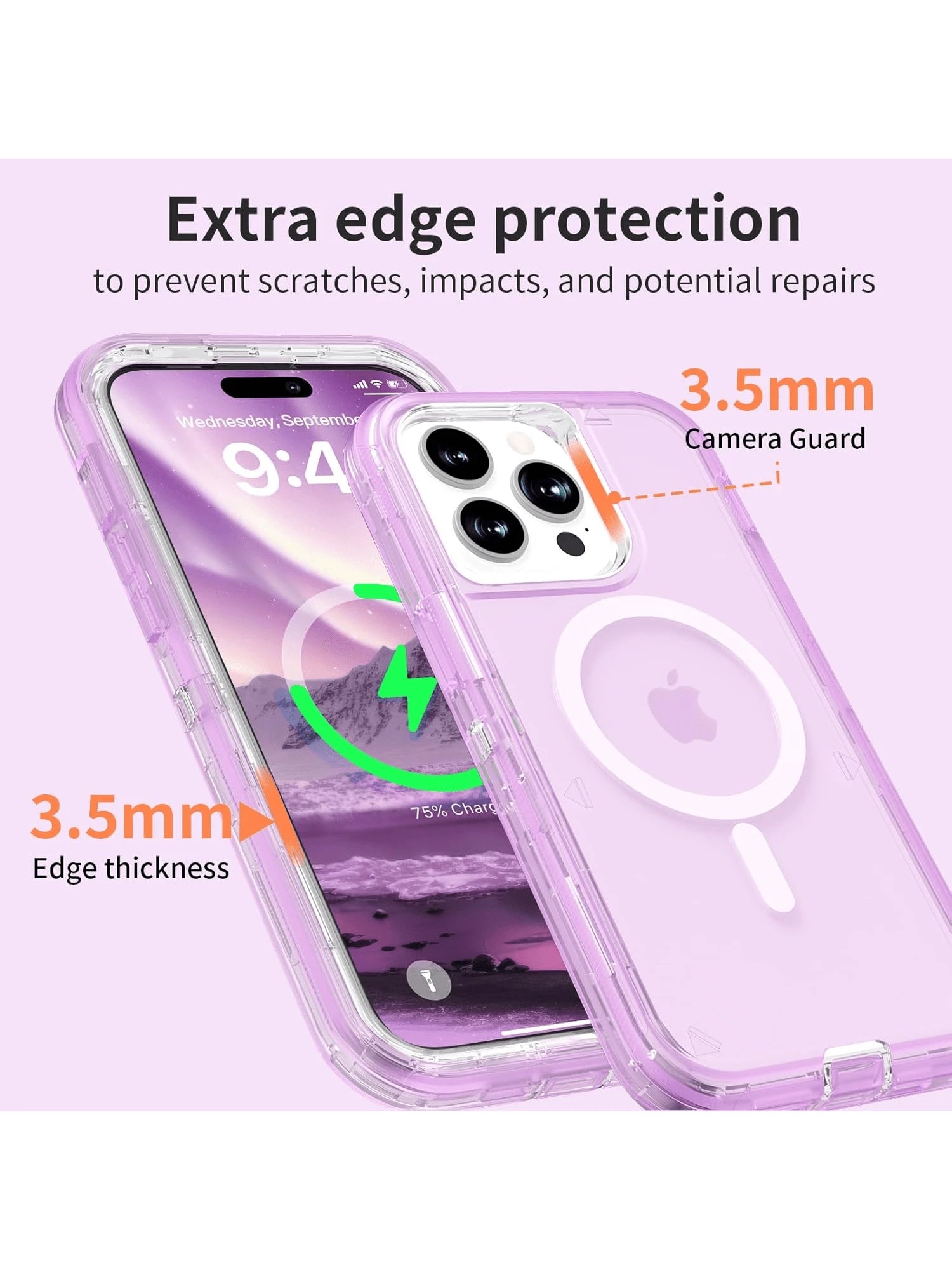 For Phone 17/16/15/14/13/12/11 Series Transparent Phone Case Compatible With MagSafe, Triple Layer Magnetic Charging Case, Phone 16 Pro Max Heavy Duty Shockproof And Drop-Proof Phone Case For Christma