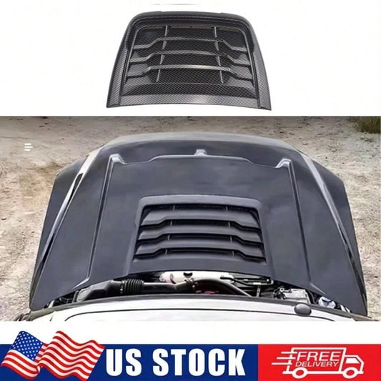 For Tacoma Air Flow Intake Hood Scoop Bonnet Vent Trim Cover Carbon Style