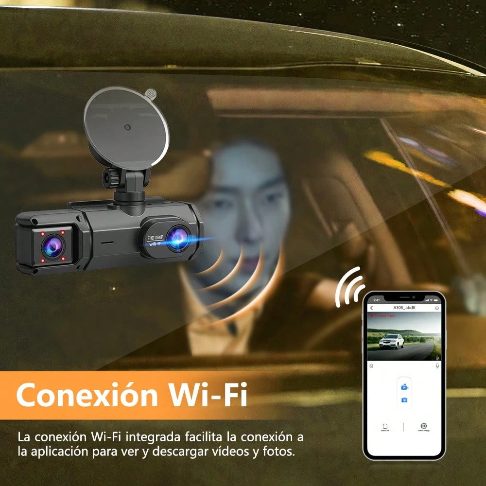 FOXGOD 1080P HD Front And Rear Dual-Camera Dash Cam, Equipped With A 2-Inch IPS Screen, 170° Front Wide Angle And 140° Rear Wide Angle, ADAS Driving Assistance, G-Sensor, Loop Recording, Night Vision
