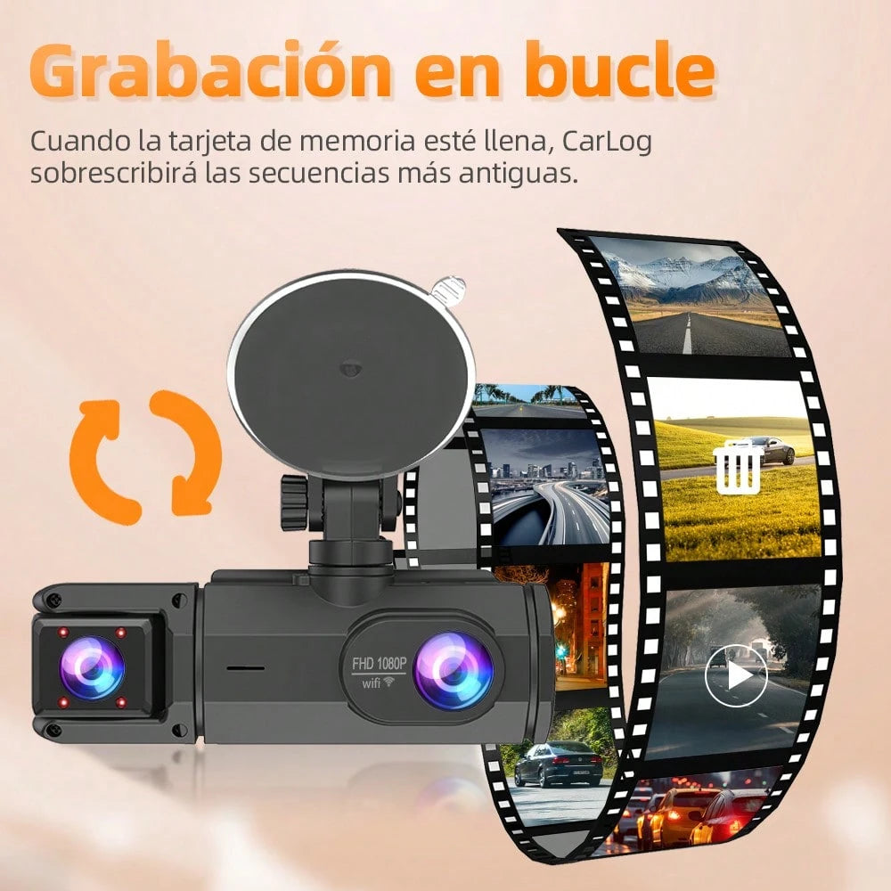 FOXGOD 1080P HD Front And Rear Dual-Camera Dash Cam, Equipped With A 2-Inch IPS Screen, 170° Front Wide Angle And 140° Rear Wide Angle, ADAS Driving Assistance, G-Sensor, Loop Recording, Night Vision
