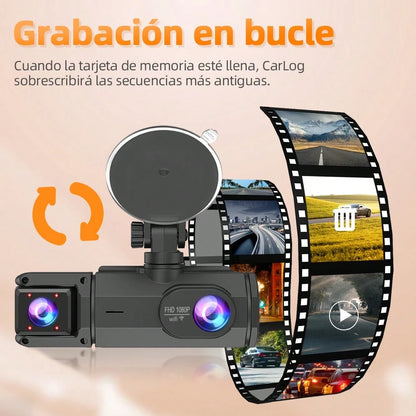 FOXGOD 1080P HD Front And Rear Dual-Camera Dash Cam, Equipped With A 2-Inch IPS Screen, 170° Front Wide Angle And 140° Rear Wide Angle, ADAS Driving Assistance, G-Sensor, Loop Recording, Night Vision