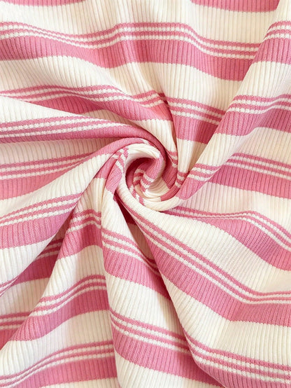 Franclia French Style Striped Backless Halter Neck Tank Top For Women, Summer, Slimming & Age-Reducing