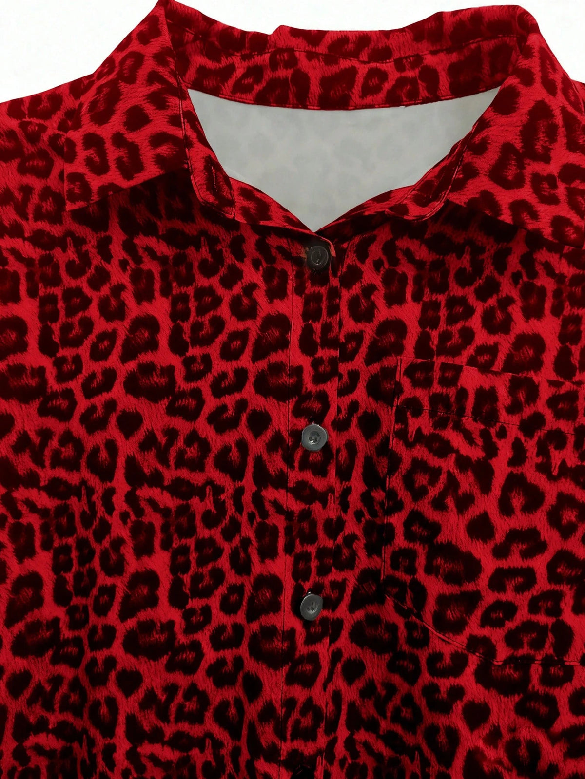 Franclia Women's Casual Loose Long Sleeve Shirt, Leopard Print Pattern, Simple And Versatile For Everyday Wear, Autumn/Winter