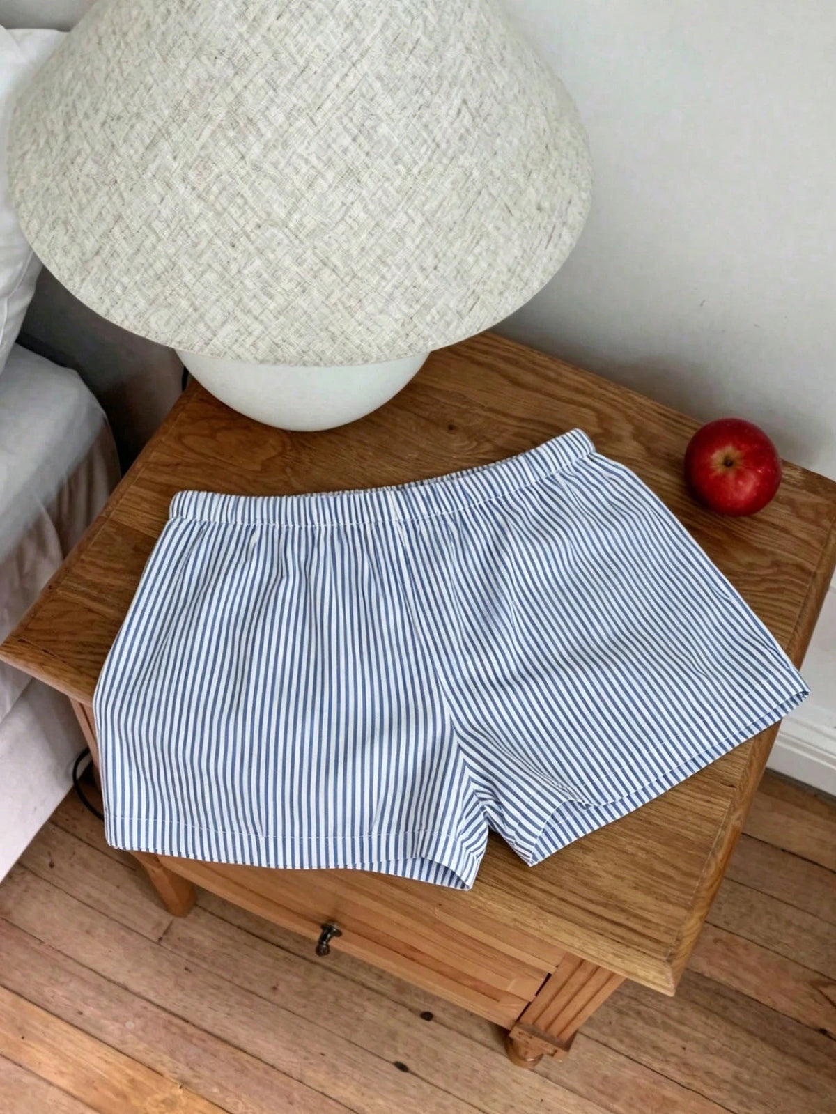 Franclia Women's Drawstring Waist Striped Casual Loose Shorts