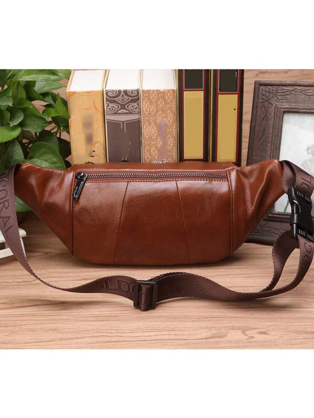 Genuine Leather Waist Fanny Pack Bag For Men Travel Retro Natural Skin Male Purse Cross Body Sling Chest Hip Bum Belt Bags Vintage Funny Gifts Christmas Holiday Thanksgiving Gifts For Men Vacation Win