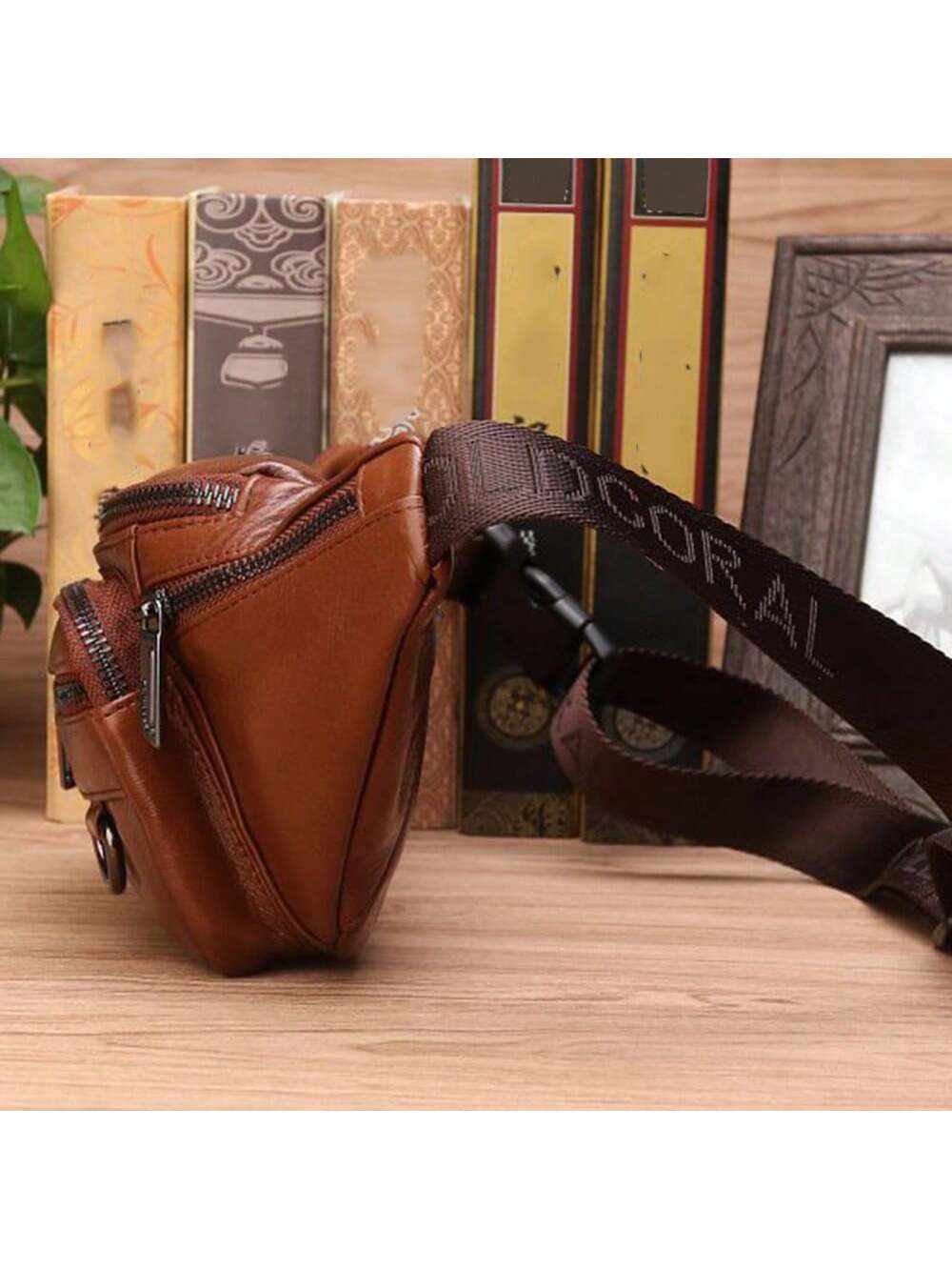 Genuine Leather Waist Fanny Pack Bag For Men Travel Retro Natural Skin Male Purse Cross Body Sling Chest Hip Bum Belt Bags Vintage Funny Gifts Christmas Holiday Thanksgiving Gifts For Men Vacation Win