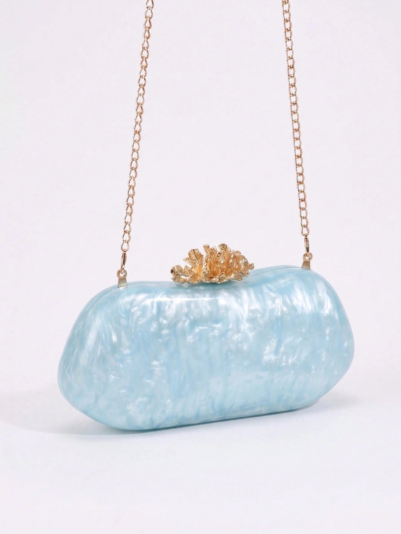 Gets Luxury Women's Acrylic Clutch Bag Marble Pattern Crown Accent Evening Purse Bridal Wedding Gala Fashion Handbag Elegant Acrylic Bag Gift For Ladies