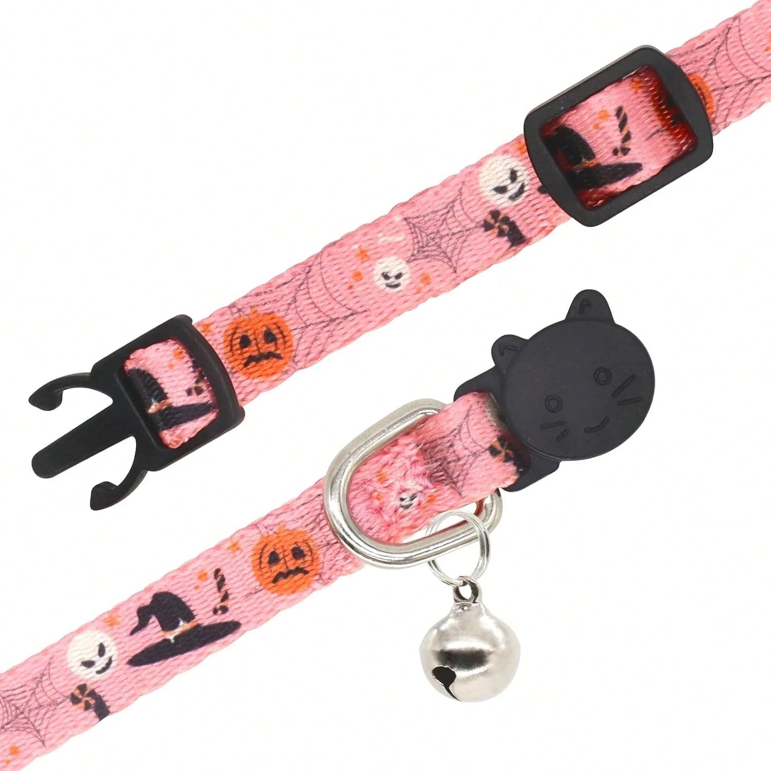 Giecooh Halloween Cat Collar, 2 Pack, Breakaway Cute Cat Collar With Bells, Halloween Purple