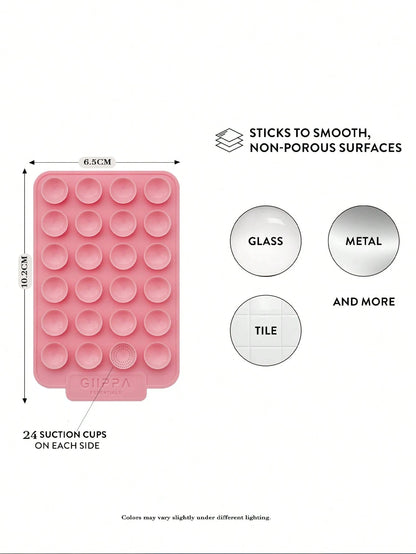 GIIPPA 1 Set Pink Suction Cup + Phone Case, Mint Green Background With Dark Green Polka Dot 2-In-1 Glossy Texture Phone Case, Compatible With Phone 17, 17 Air, 16, 15, 14, 13, 12, 11, Pro Max, Plus, X