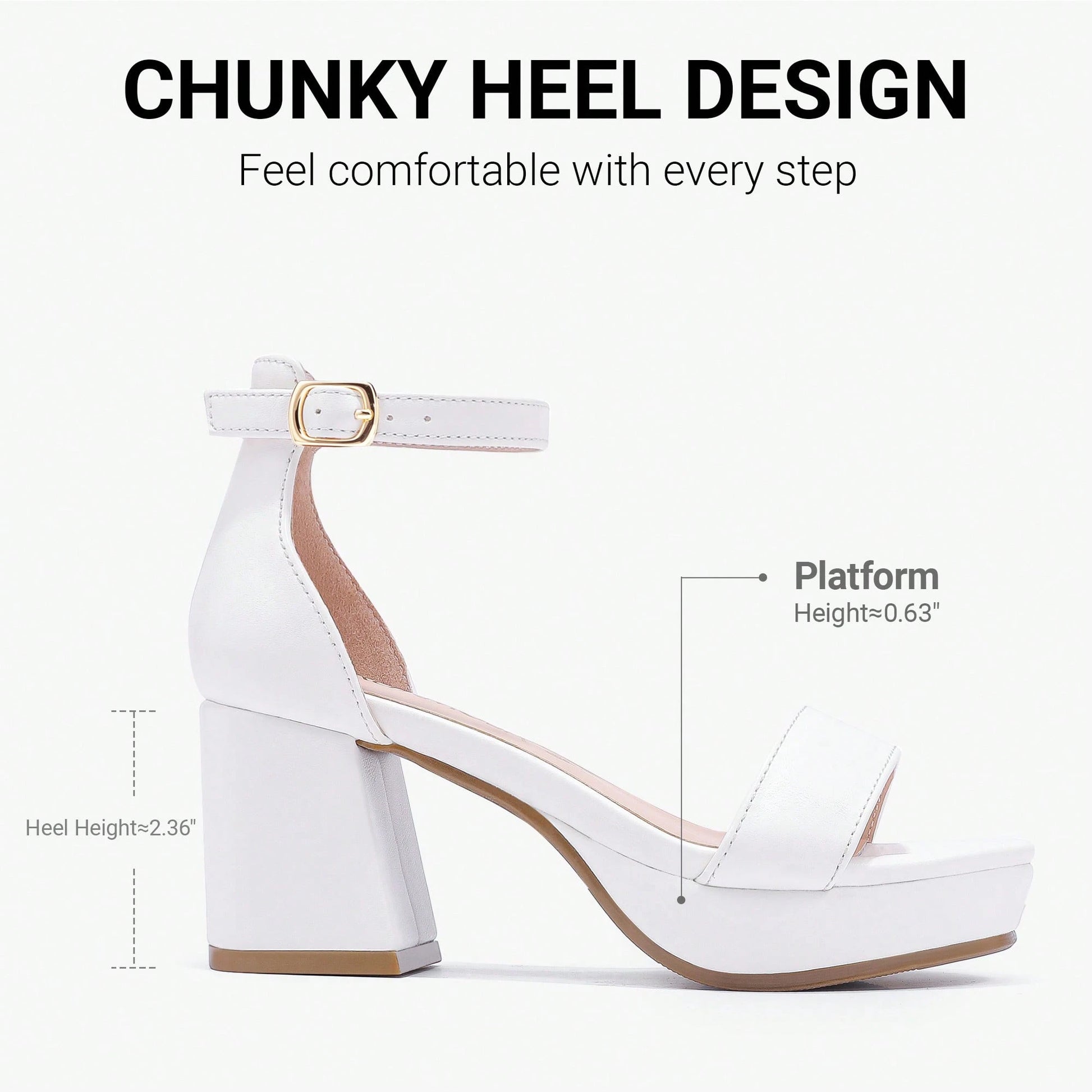 Girls Chunky Heel Strappy Sandals Open Toe Ankle Buckle Dress Shoes For Wedding Party School Little Big Kids
