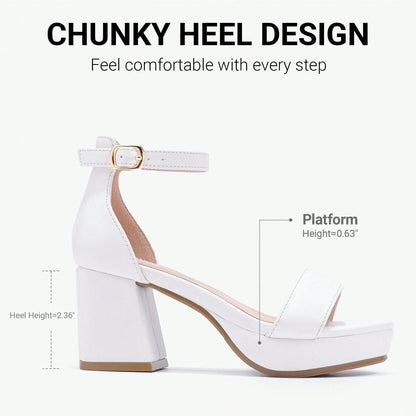 Girls Chunky Heel Strappy Sandals Open Toe Ankle Buckle Dress Shoes For Wedding Party School Little Big Kids