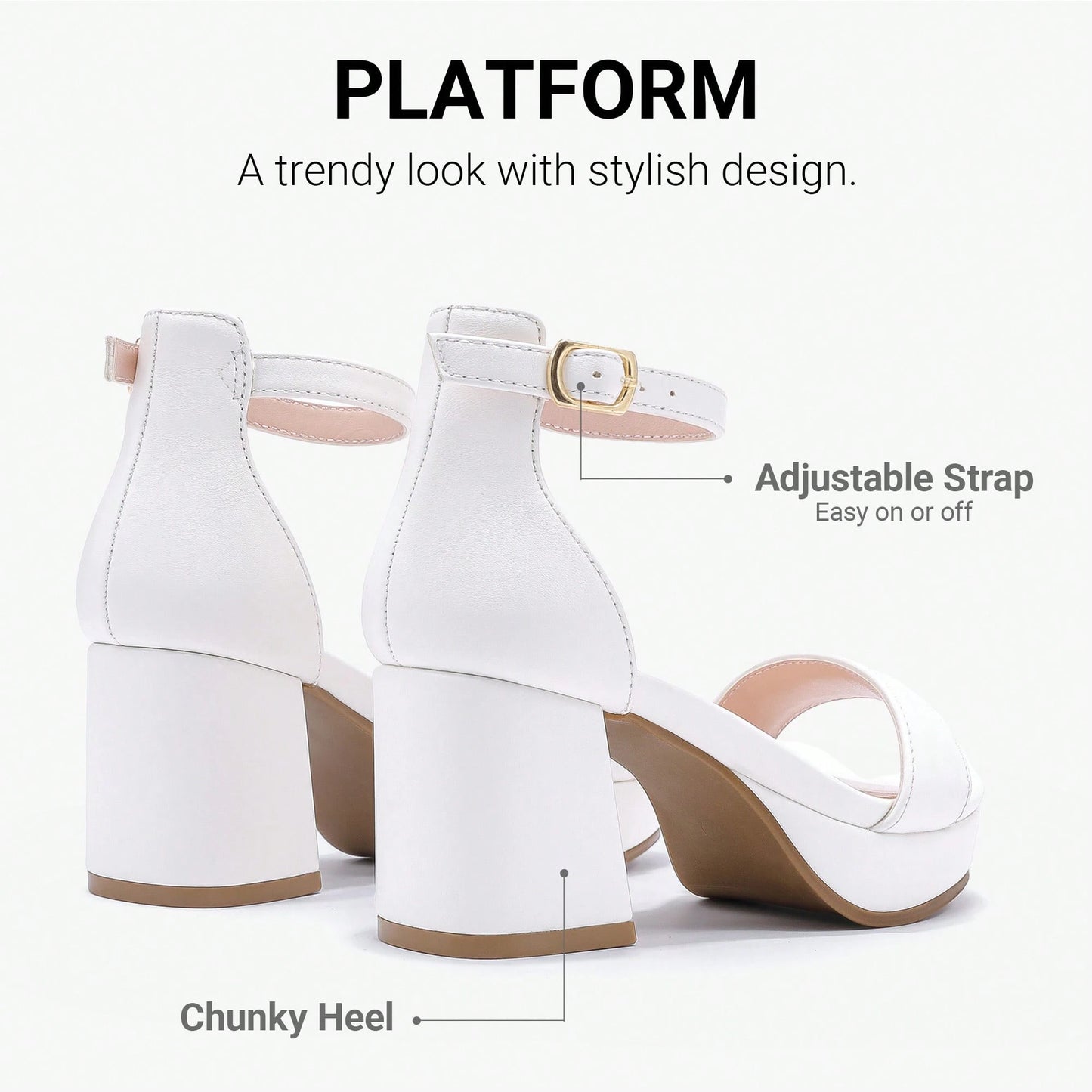Girls Chunky Heel Strappy Sandals Open Toe Ankle Buckle Dress Shoes For Wedding Party School Little Big Kids