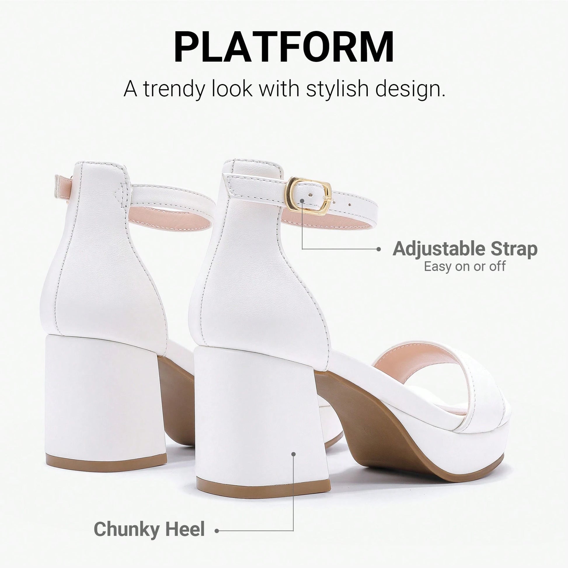 Girls Chunky Heel Strappy Sandals Open Toe Ankle Buckle Dress Shoes For Wedding Party School Little Big Kids