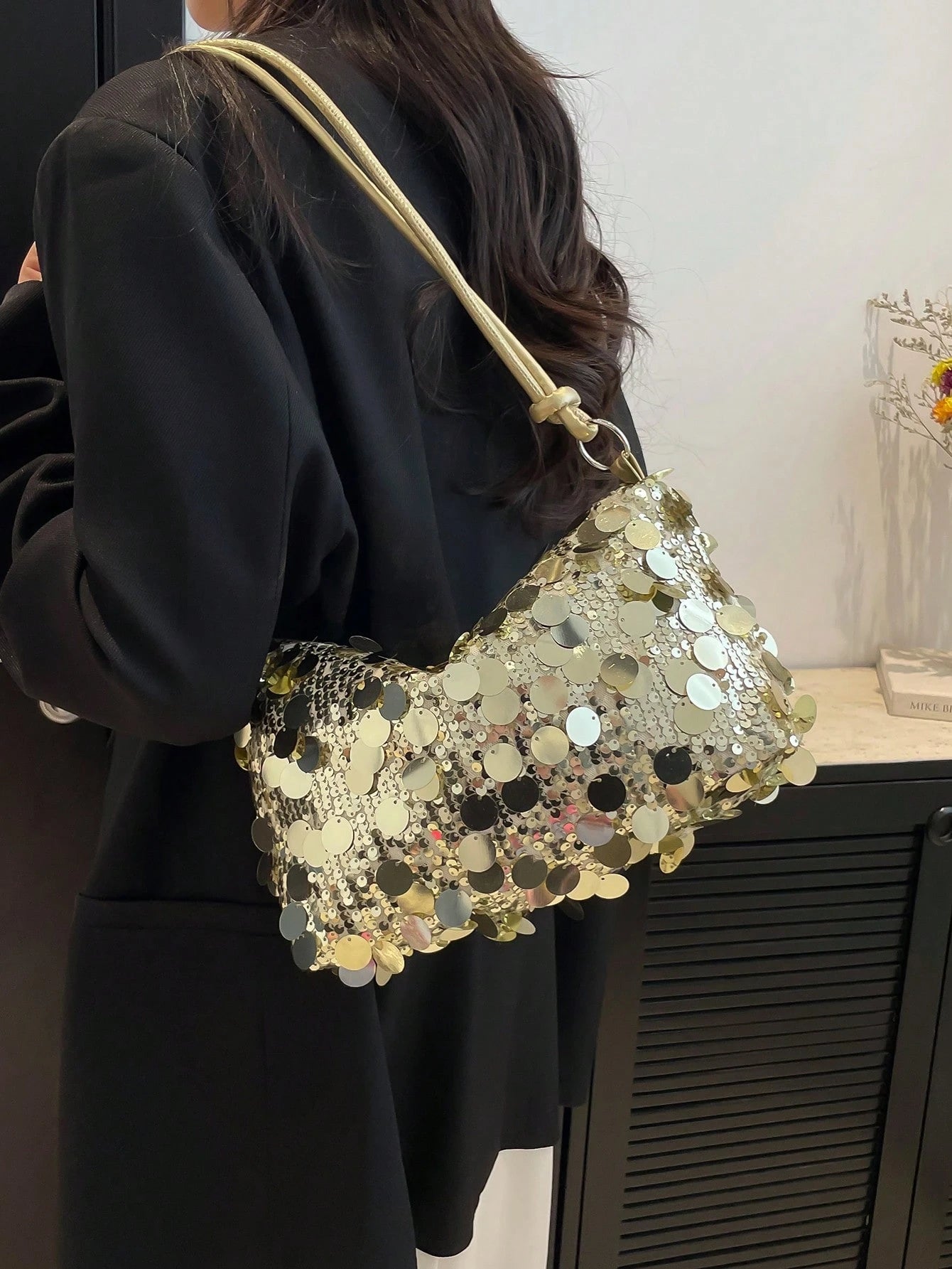 Glamine New Summer Fashion Sequins Armpit Bag, Versatile Large Capacity Shoulder Bag, Handbag For Party