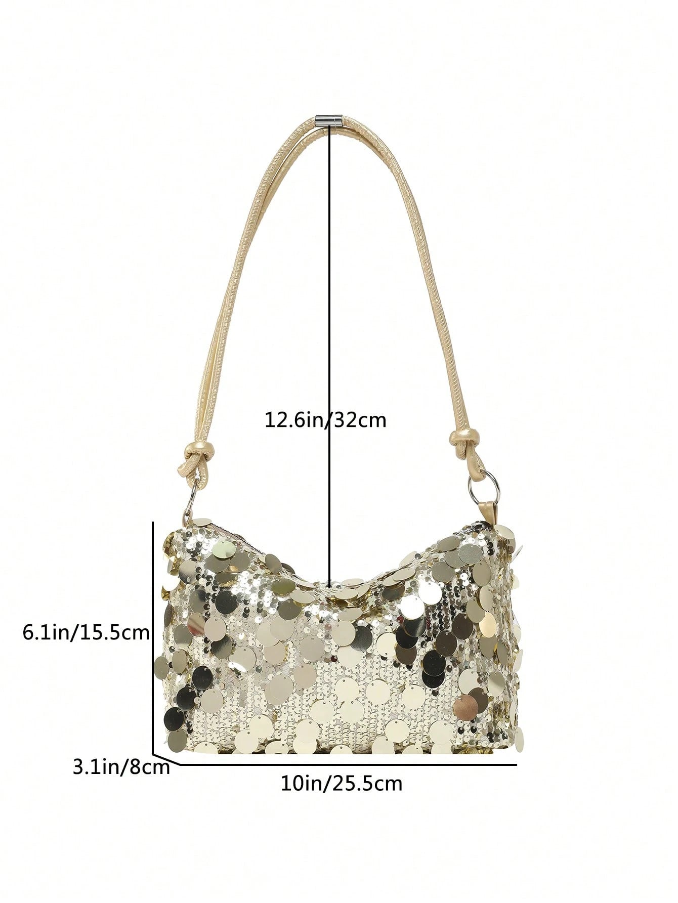 Glamine New Summer Fashion Sequins Armpit Bag, Versatile Large Capacity Shoulder Bag, Handbag For Party