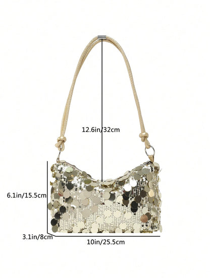 Glamine New Summer Fashion Sequins Armpit Bag, Versatile Large Capacity Shoulder Bag, Handbag For Party