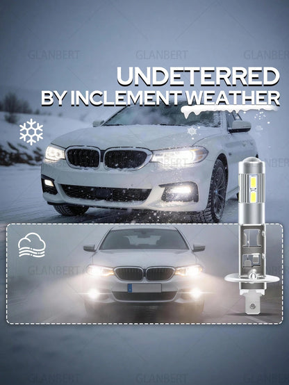 GLANBERT 2pcs 5630 SMD 10 LED H1 H3 6000K Car Fog Light Driving Lamp Headlight DC 12V White Interior Turn Signal Light