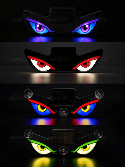 GLANBERT Solar Powered LED Devil's Eye Triangle Window Decor Light, Suitable For Car, Motorcycle And Truck Decorative Lighting