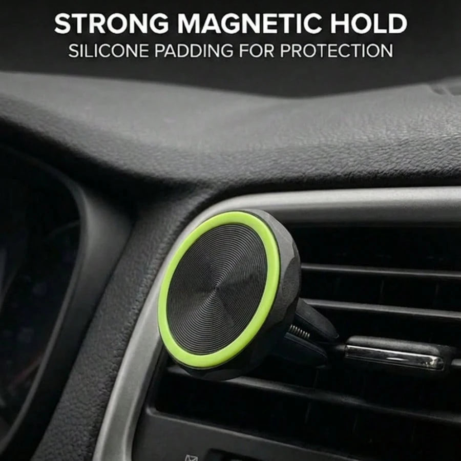 Glow-In-The-Dark Magnetic Car Air Vent Phone Holder, Strong Adsorption Stable No Shake, 360° Rotation Adjustment, Fits Multiple Vehicle Models For Safer Navigation