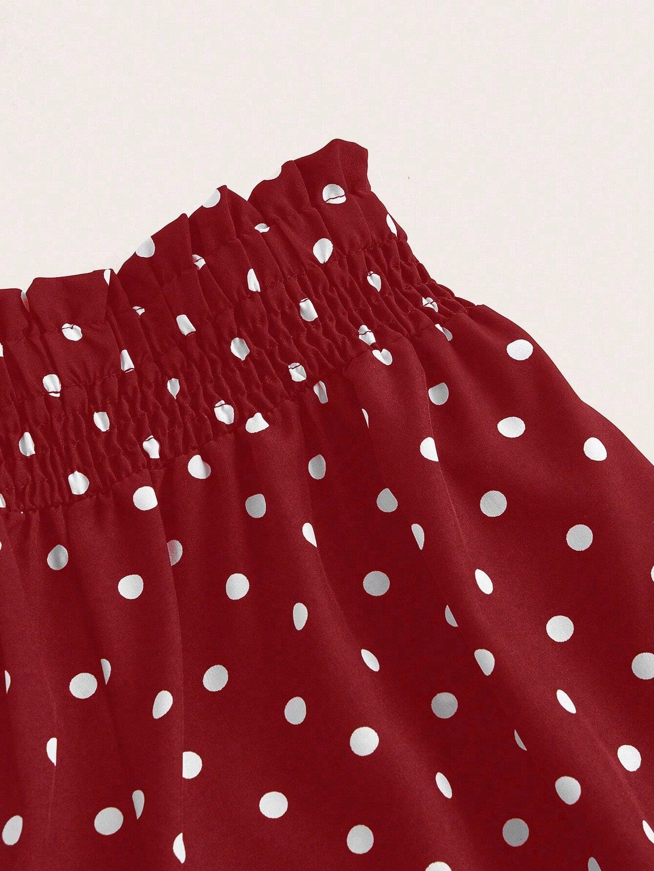 GlowEve Polka Dot Print High Waist Wide Leg Pants Fall Cloth For Women