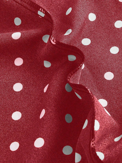 GlowEve Polka Dot Print High Waist Wide Leg Pants Fall Cloth For Women