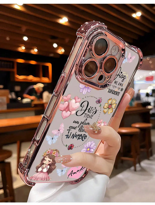 "God's Plan Blueprint" (Patrón Del Plan De Dios) Themed Phone Case, Compatible With Models Such As Galaxy 17 Pro Max, Air, 16, 15 Plus, 14, 13, 12, 11, XR, XS, S25 Ultra, S24 FE, S23, And S22; Feature