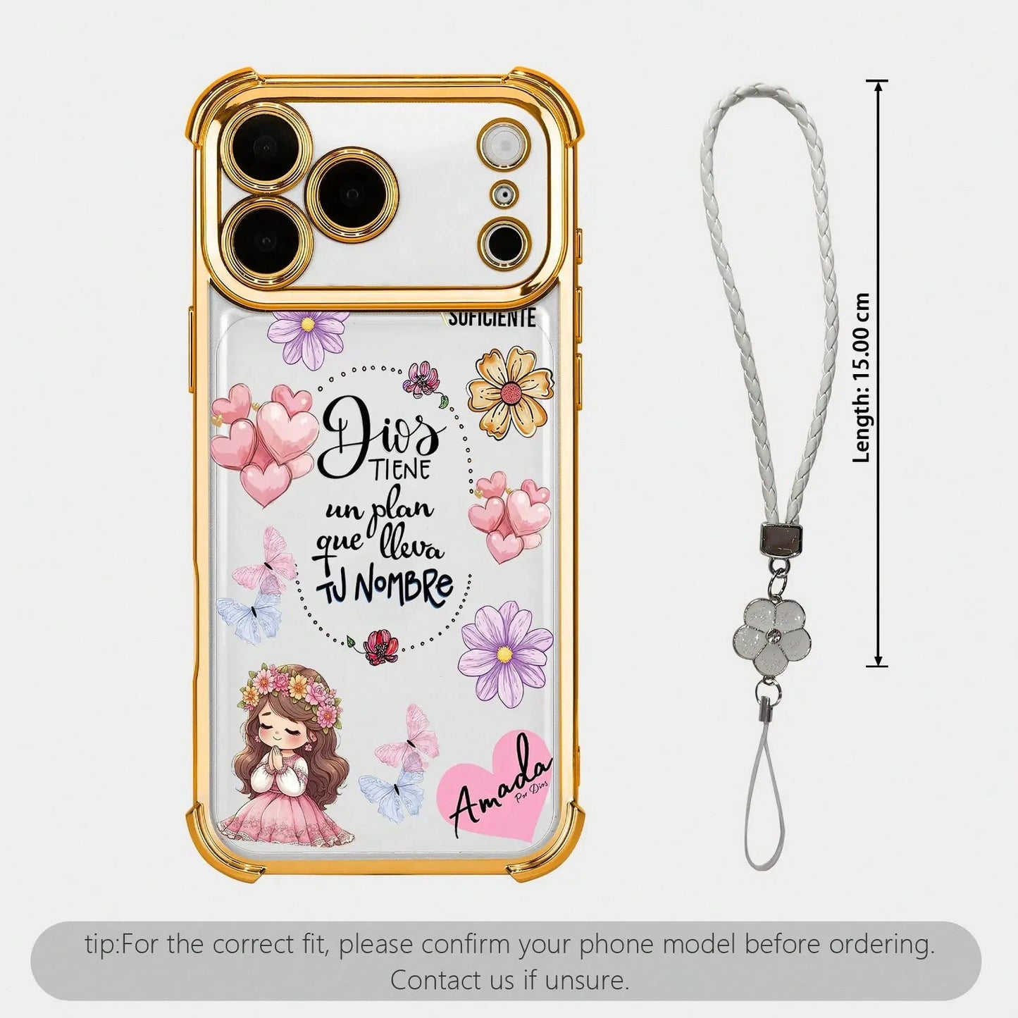 "God's Plan Blueprint" (Patrón Del Plan De Dios) Themed Phone Case, Compatible With Models Such As Galaxy 17 Pro Max, Air, 16, 15 Plus, 14, 13, 12, 11, XR, XS, S25 Ultra, S24 FE, S23, And S22; Feature