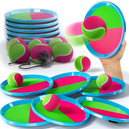 Goo Ball Children's Toy- Outdoor Game, Beach Toy, Throwing Ball Set With 2 Bats And 1 Ball, Perfect Beach Game Combination Courtyard Playground, Suitable For Children/Adults/Family Easter Gifts