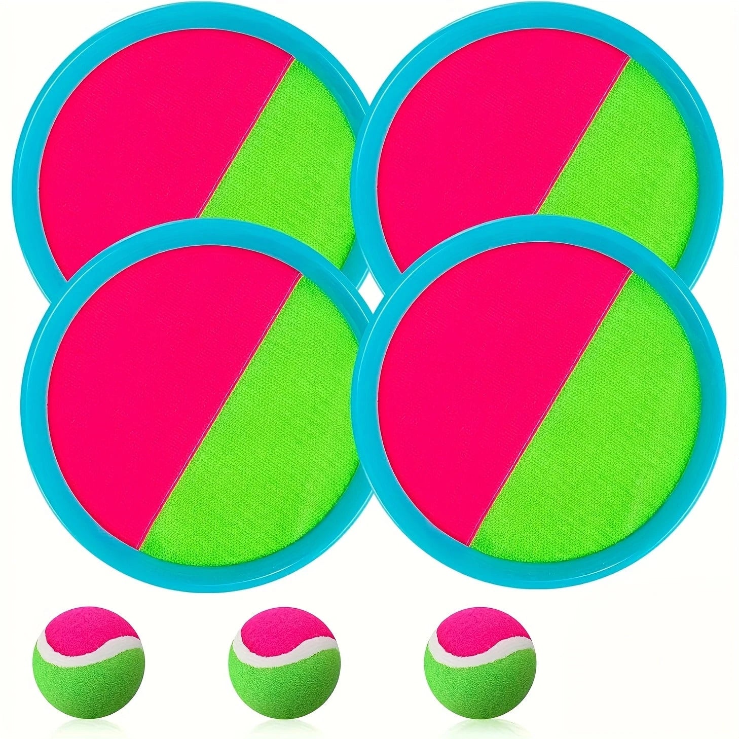 Goo Ball Children's Toy- Outdoor Game, Beach Toy, Throwing Ball Set With 2 Bats And 1 Ball, Perfect Beach Game Combination Courtyard Playground, Suitable For Children/Adults/Family Easter Gifts