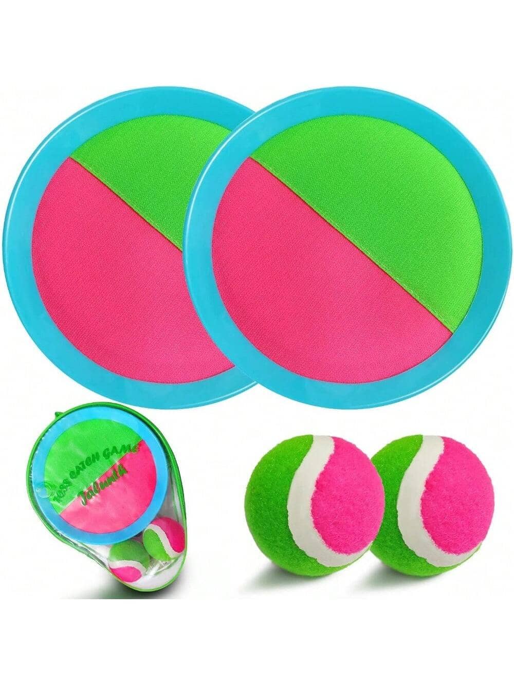 Goo Ball Children's Toy- Outdoor Game, Beach Toy, Throwing Ball Set With 2 Bats And 1 Ball, Perfect Beach Game Combination Courtyard Playground, Suitable For Children/Adults/Family Easter Gifts