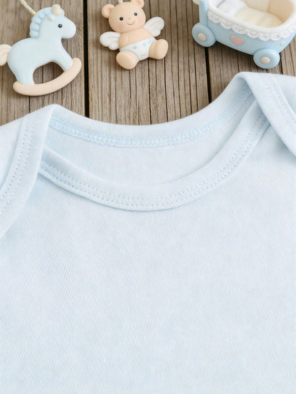 Grandpa Heaven Is Guarding My Light Blue Baby One-Piece Suit- A Soft And Comfortable Newborn One-Piece Dress