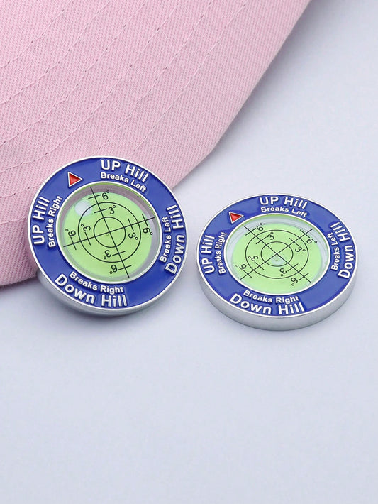 Green Slope Reader, Level Gauge, Ball Position Marker, Golf Equipment, Double-Sided Ball Marker