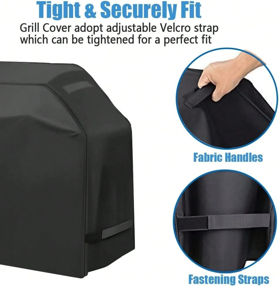 Grill Cover, Waterproof BBQ Grill Cover, 58 Inch Rip-Proof And Anti-UV Barbecue Gas Grill Cover Compatible For Char-Broil Nexgrill Grills And More