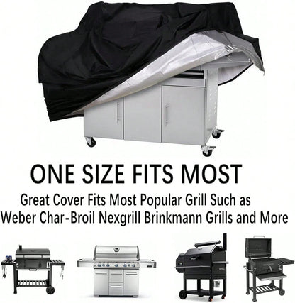 Grill Cover, Waterproof BBQ Grill Cover, 58 Inch Rip-Proof And Anti-UV Barbecue Gas Grill Cover Compatible For Char-Broil Nexgrill Grills And More