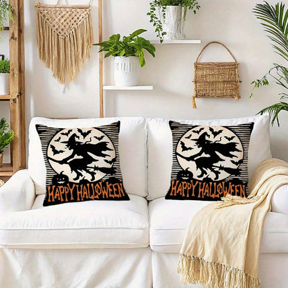 Halloween Pillow Case Witch Silhouette Soft Comfortable Cushion Covers Birthday Gifts Family Holiday Daily Graduation Wedding Souvenir Party Sofa Living Room Sofa Bed Bedroom Christmas Thanksgiving