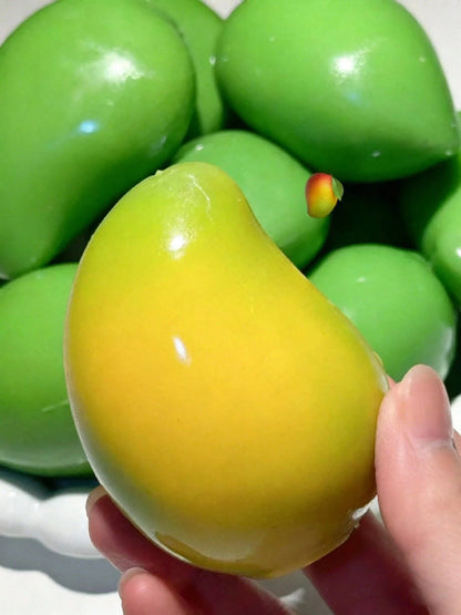 Handmade Crispy Mango Stress Ball Squeeze Toy, Color-Changing Mango Squishy Fidget Ball, ASMR Sensory  Stress Relief Toy, Birthday Gift