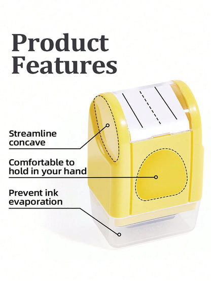 Handwritten Line Practice Seal Stamp Suitable For Kids, Parents, Teachers, Students- Handwriting Practice Tool, Rolling Stamp With Refillable Ink Back To School,Back To School,School Supplies