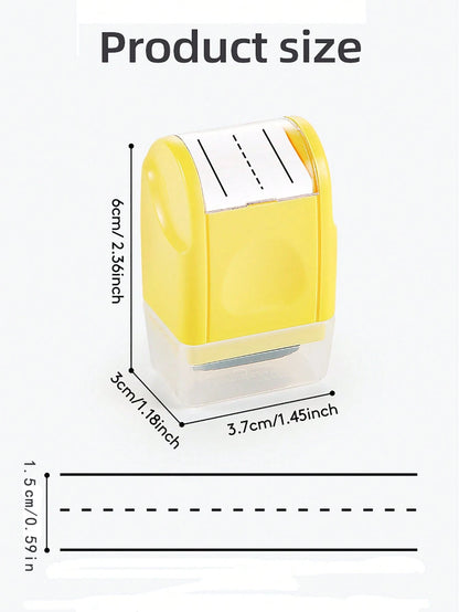 Handwritten Line Practice Seal Stamp Suitable For Kids, Parents, Teachers, Students- Handwriting Practice Tool, Rolling Stamp With Refillable Ink Back To School,Back To School,School Supplies